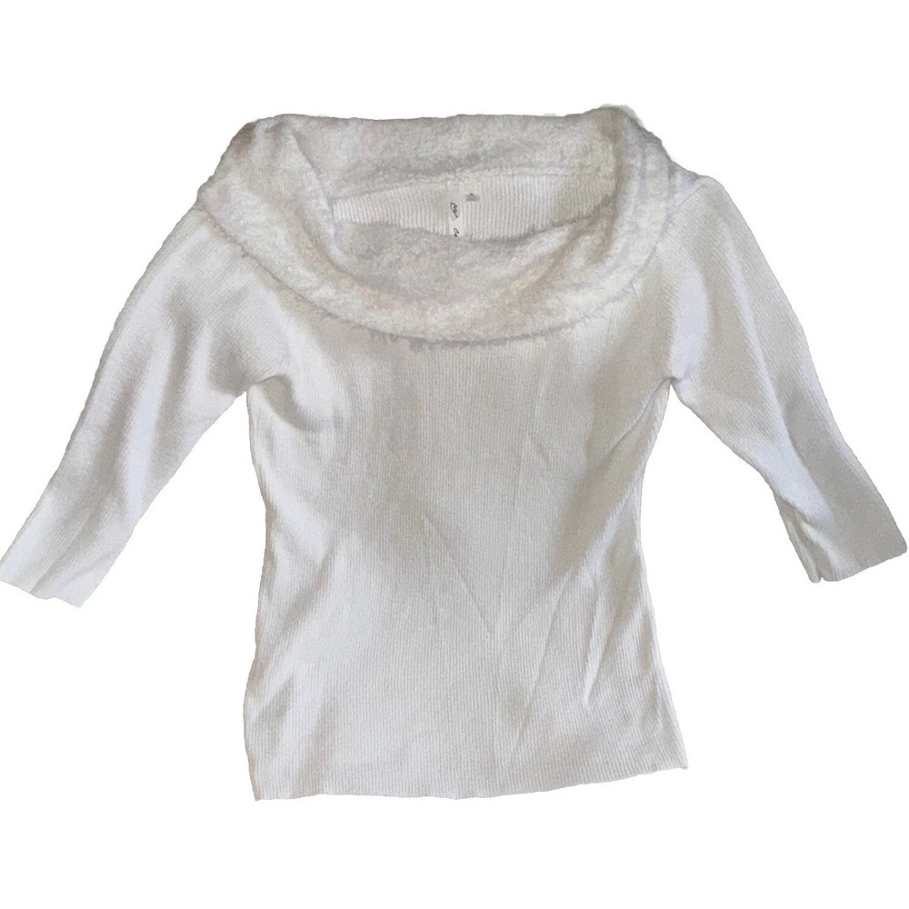 NY Collection Tunic Sweater Eyelash Off Shoulder Stretch Glittery Sexy Sz XL